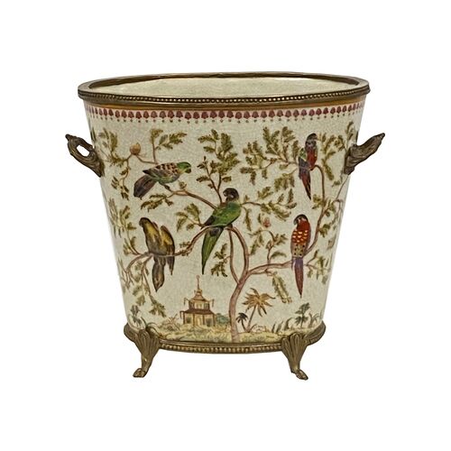 Palina Porcelain Planter II, Beige