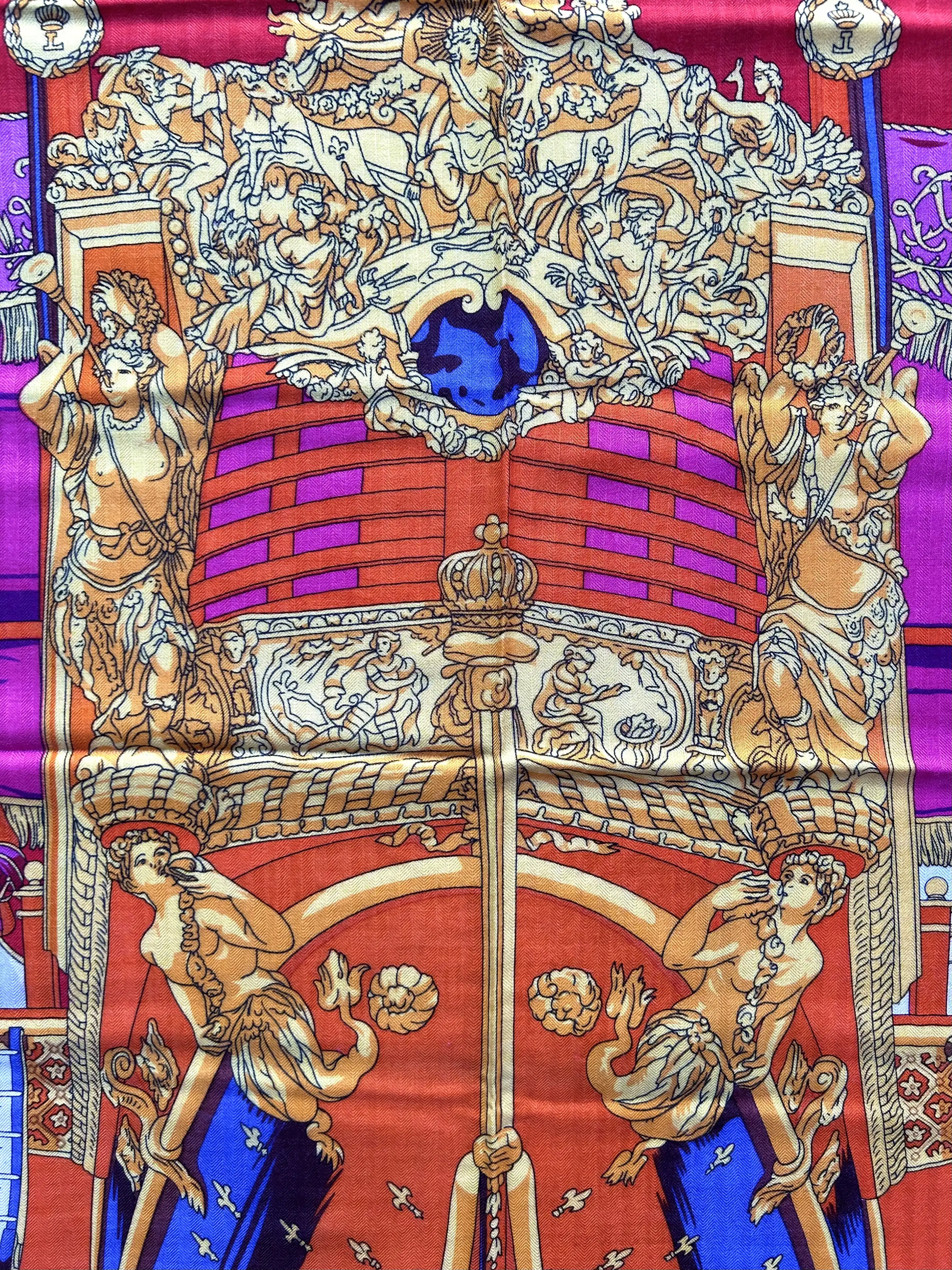 Herm??s Vue du Carrosse Cashmere Shawl 2 Herm??s Vue du Carrosse Cashmere Shawl