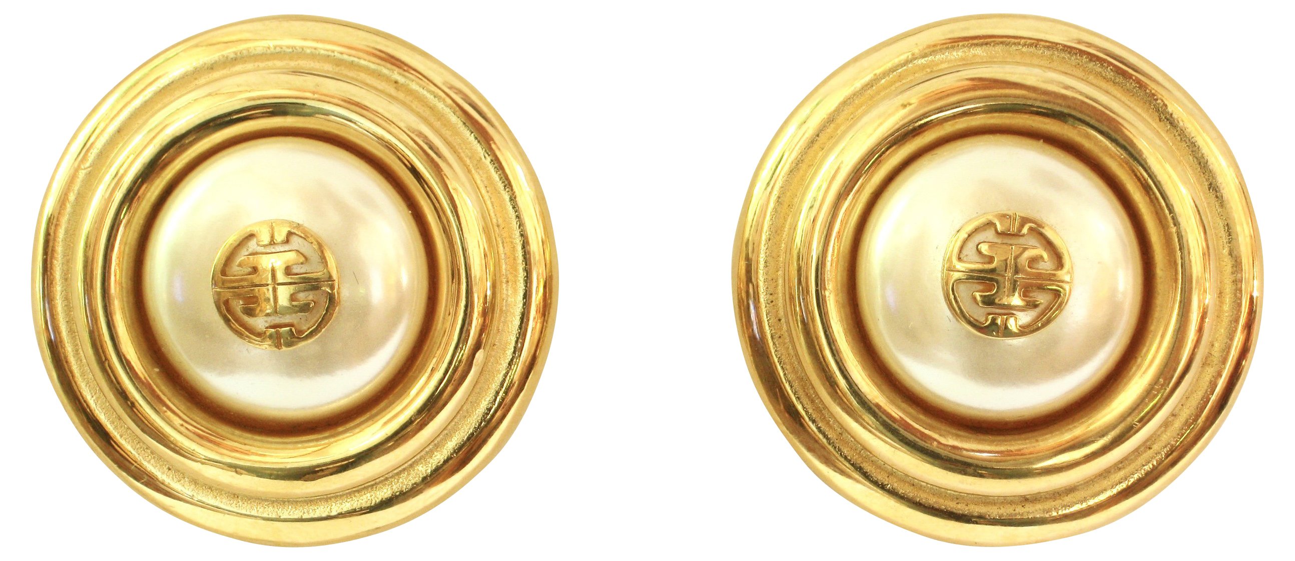 Givenchy Classic Pearl Gold Earrings 1 Givenchy Classic Pearl Gold Earrings