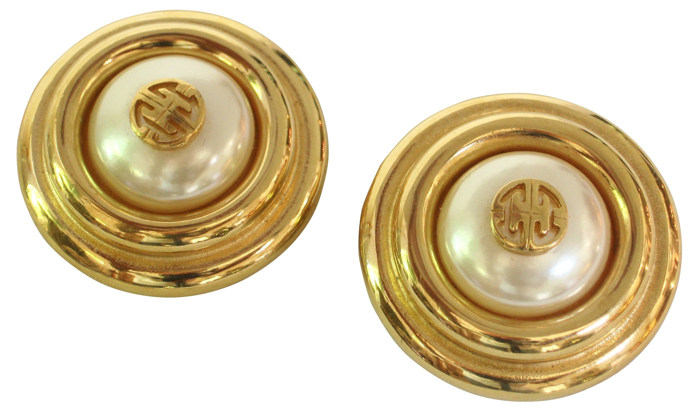 Givenchy Classic Pearl Gold Earrings 2 Givenchy Classic Pearl Gold Earrings