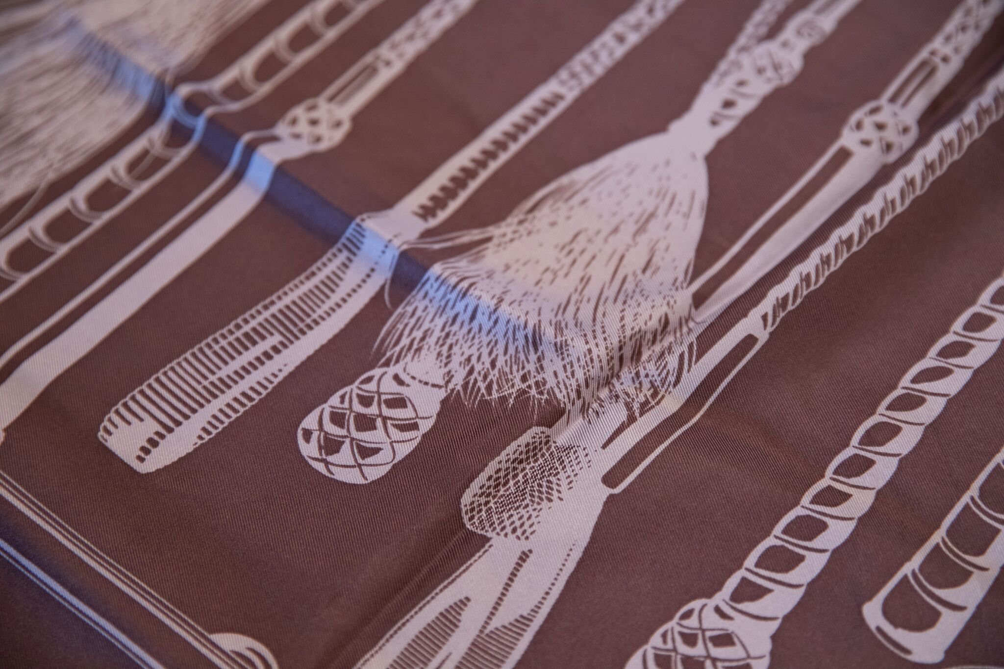 Gucci Black & Burgundy Silk Scarf 4 Gucci Black & Burgundy Silk Scarf