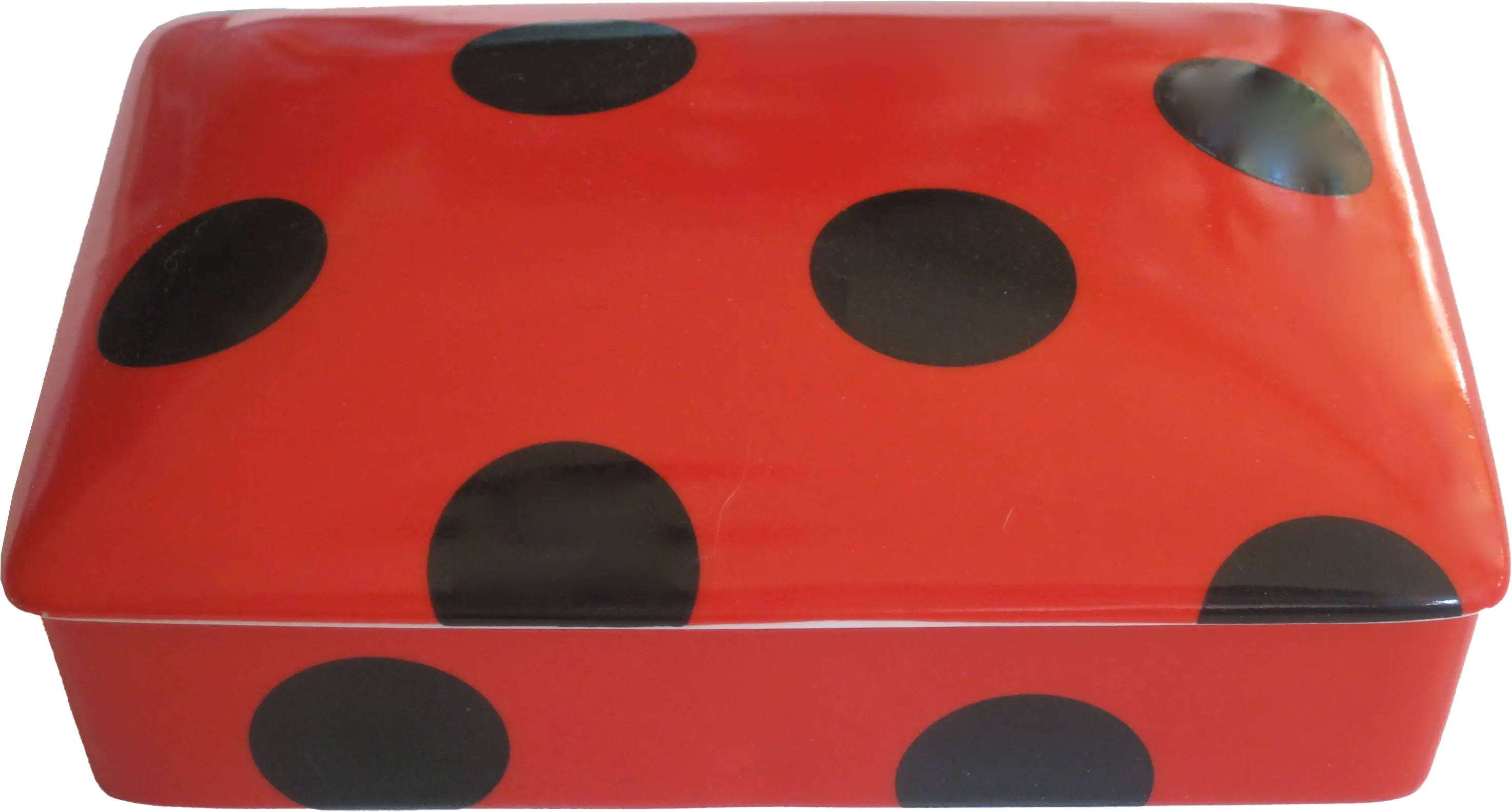 Porcelain Polka Dot Card Box w/Cards 1 Porcelain Polka Dot Card Box w/Cards