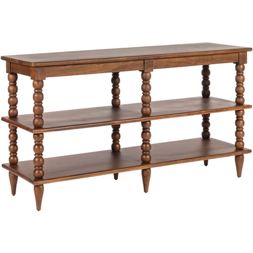 Thalyn Spindle Wide Bookcase/Console Table