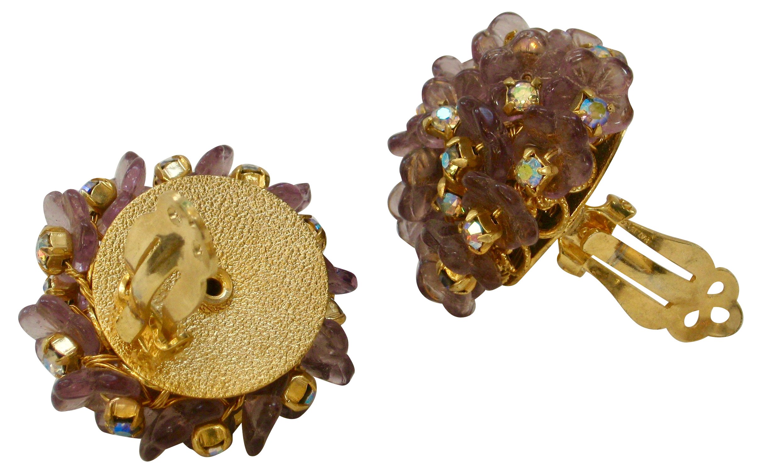 1960s Juliana Amethyst Crystal Earrings 3 1960s Juliana Amethyst Crystal Earrings