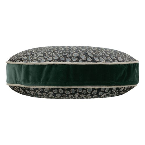 Edyn Velvet Disc Pillow, Emerald Spot 3 Edyn Velvet Disc Pillow, Emerald Spot