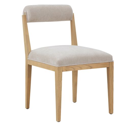 Opaline Rolled Back Dining Chair, Taupe/Natural 1 Opaline Rolled Back Dining Chair, Taupe/Natural