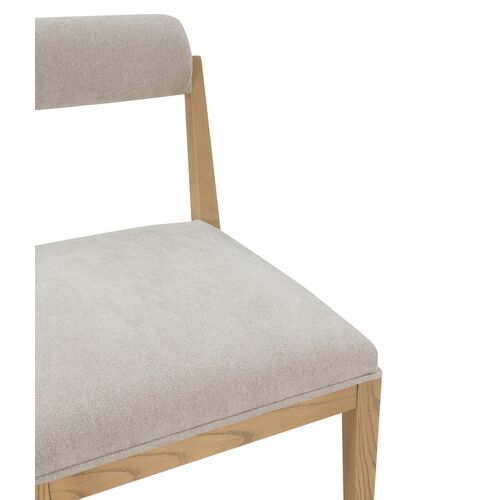 Opaline Rolled Back Dining Chair, Taupe/Natural 4 Opaline Rolled Back Dining Chair, Taupe/Natural