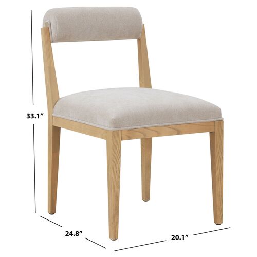 Opaline Rolled Back Dining Chair, Taupe/Natural 6 Opaline Rolled Back Dining Chair, Taupe/Natural