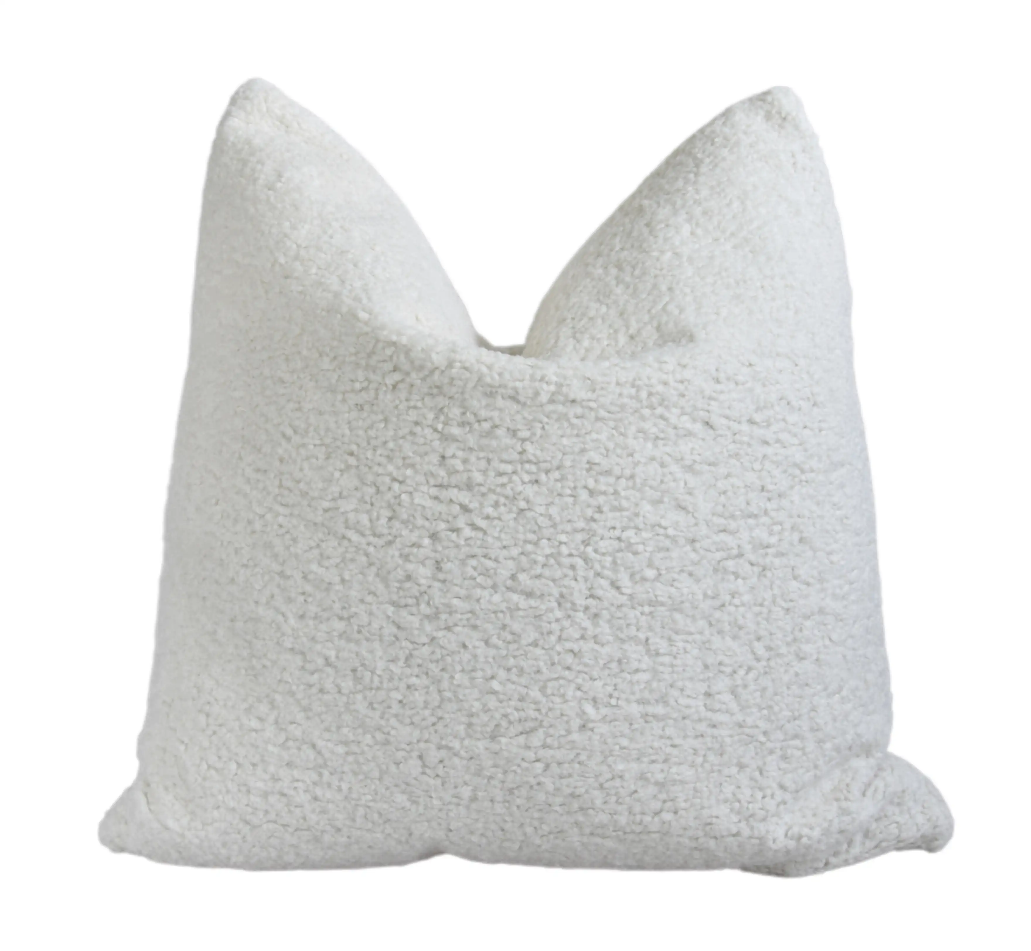 Ivory-Colored Curly Looped Boucl¨¦ Pillow 5 Ivory-Colored Curly Looped Boucl¨¦ Pillow