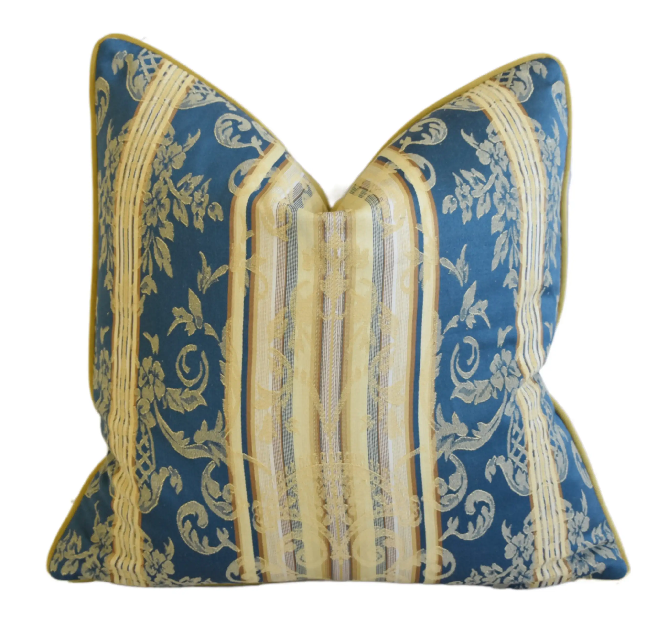 Old World Weavers Blue & Gold Pillow 1 Old World Weavers Blue & Gold Pillow