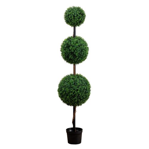 6ft. Artificial Triple Ball Boxwood Topiary Tree, Indoor/Outdoor 1 6ft. Artificial Triple Ball Boxwood Topiary Tree, Indoor/Outdoor