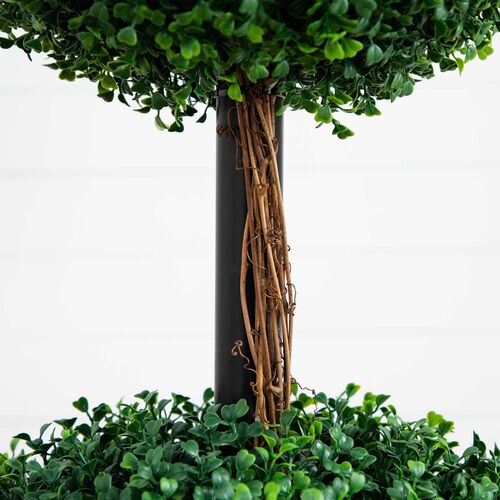 6ft. Artificial Triple Ball Boxwood Topiary Tree, Indoor/Outdoor 4 6ft. Artificial Triple Ball Boxwood Topiary Tree, Indoor/Outdoor