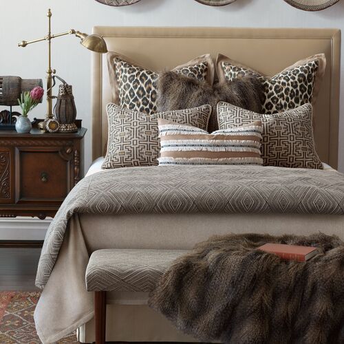 Delilah Brush Fringe Lumbar Pillow, Sand 2 Delilah Brush Fringe Lumbar Pillow, Sand