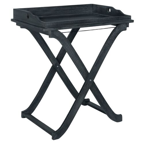 Covina Tray Side Table, Dark Slate Gray