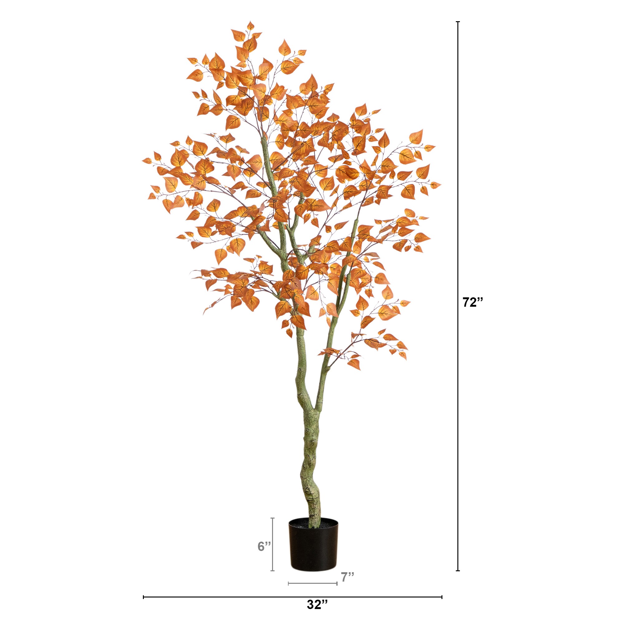 6-ft Autumn Birch Leaf Fall Tree 2 6-ft Autumn Birch Leaf Fall Tree