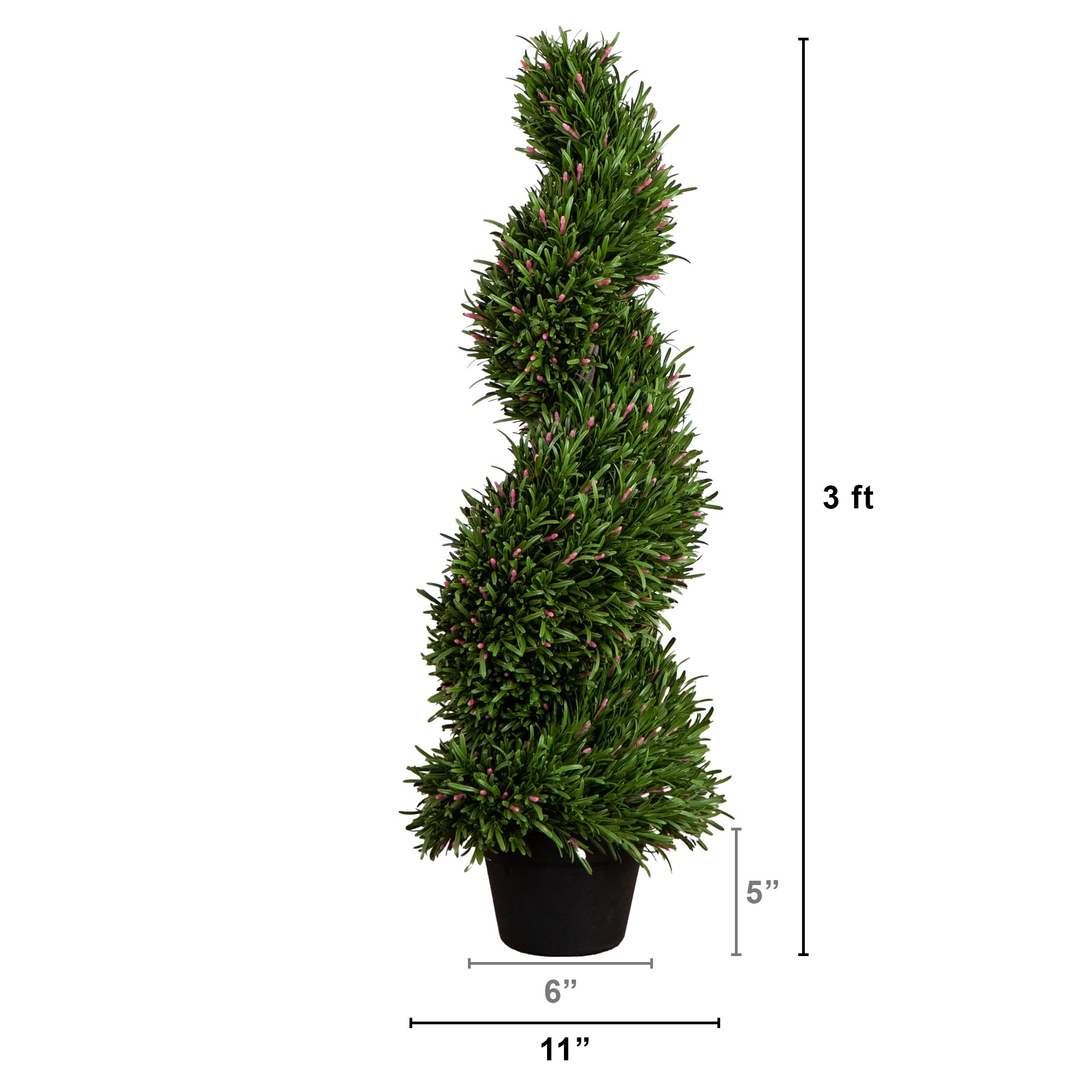 UV Resistant Rosemary Spiral Topiary Tree (Indoor/Outdoor) 2 UV Resistant Rosemary Spiral Topiary Tree (Indoor/Outdoor)