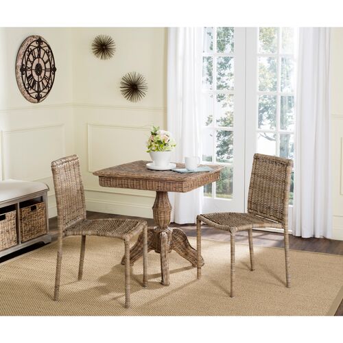 S/2 Marley Rattan Side Chairs, Natural 2 S/2 Marley Rattan Side Chairs, Natural