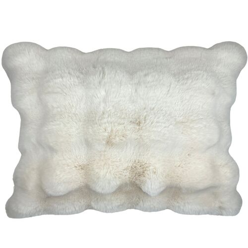 Arlo 14x20 Lumbar Pillow, Ivory Faux Fur 1 Arlo 14x20 Lumbar Pillow, Ivory Faux Fur