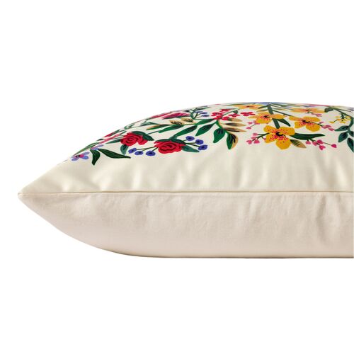 Floral Medallion Pillow, Navy/Multi 3 Floral Medallion Pillow, Navy/Multi