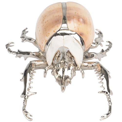 Beetle Paperweight, Silver/Brown 2 Beetle Paperweight, Silver/Brown