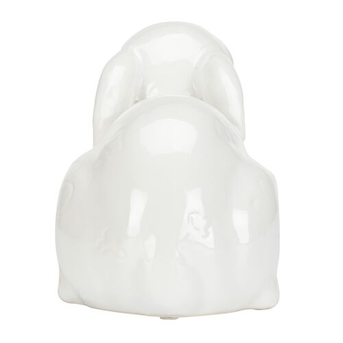 Staffordshire Ceramic Rabbit Figurine, White 4 Staffordshire Ceramic Rabbit Figurine, White