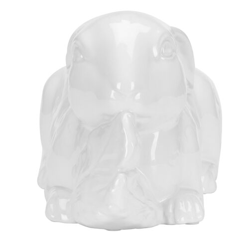Staffordshire Ceramic Rabbit Figurine, White 5 Staffordshire Ceramic Rabbit Figurine, White
