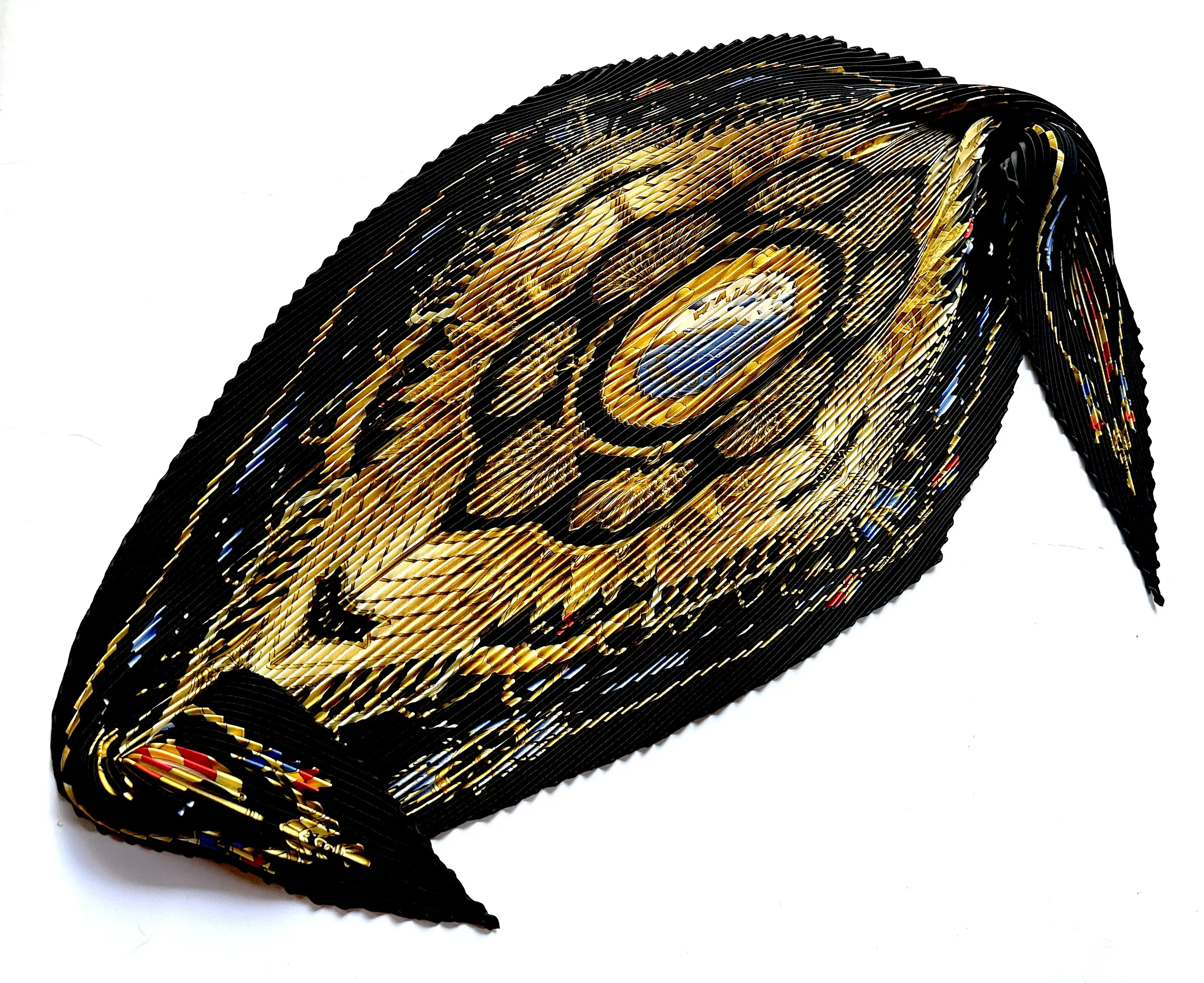Hermes Railing Pleated Plisse Scarf