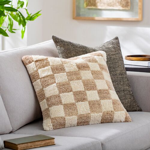 Lukas Checkered Wool Pillow 2 Lukas Checkered Wool Pillow