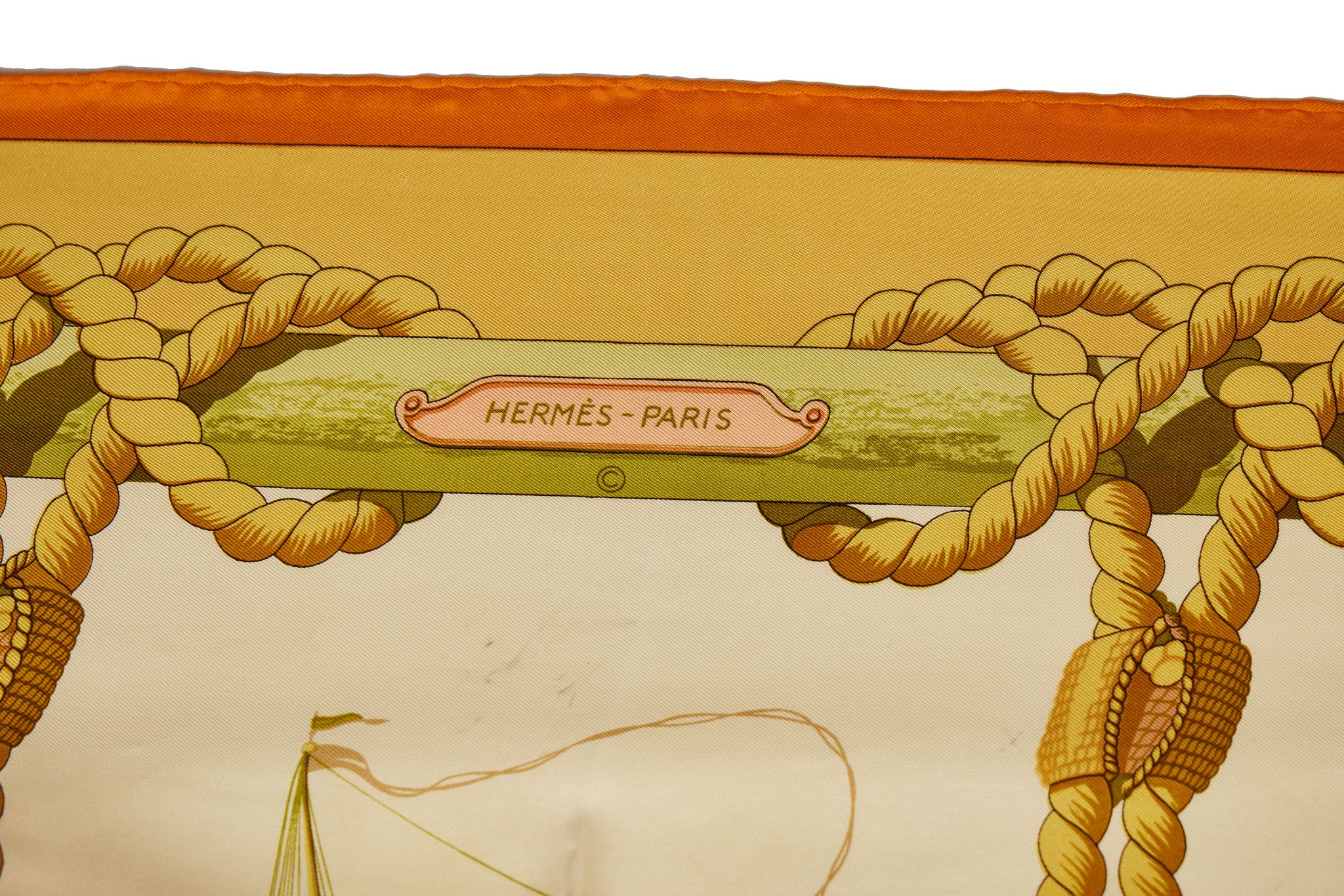 Herm¨¨s 90cm Silk Twill Tribord Scarf 2 Herm¨¨s 90cm Silk Twill Tribord Scarf