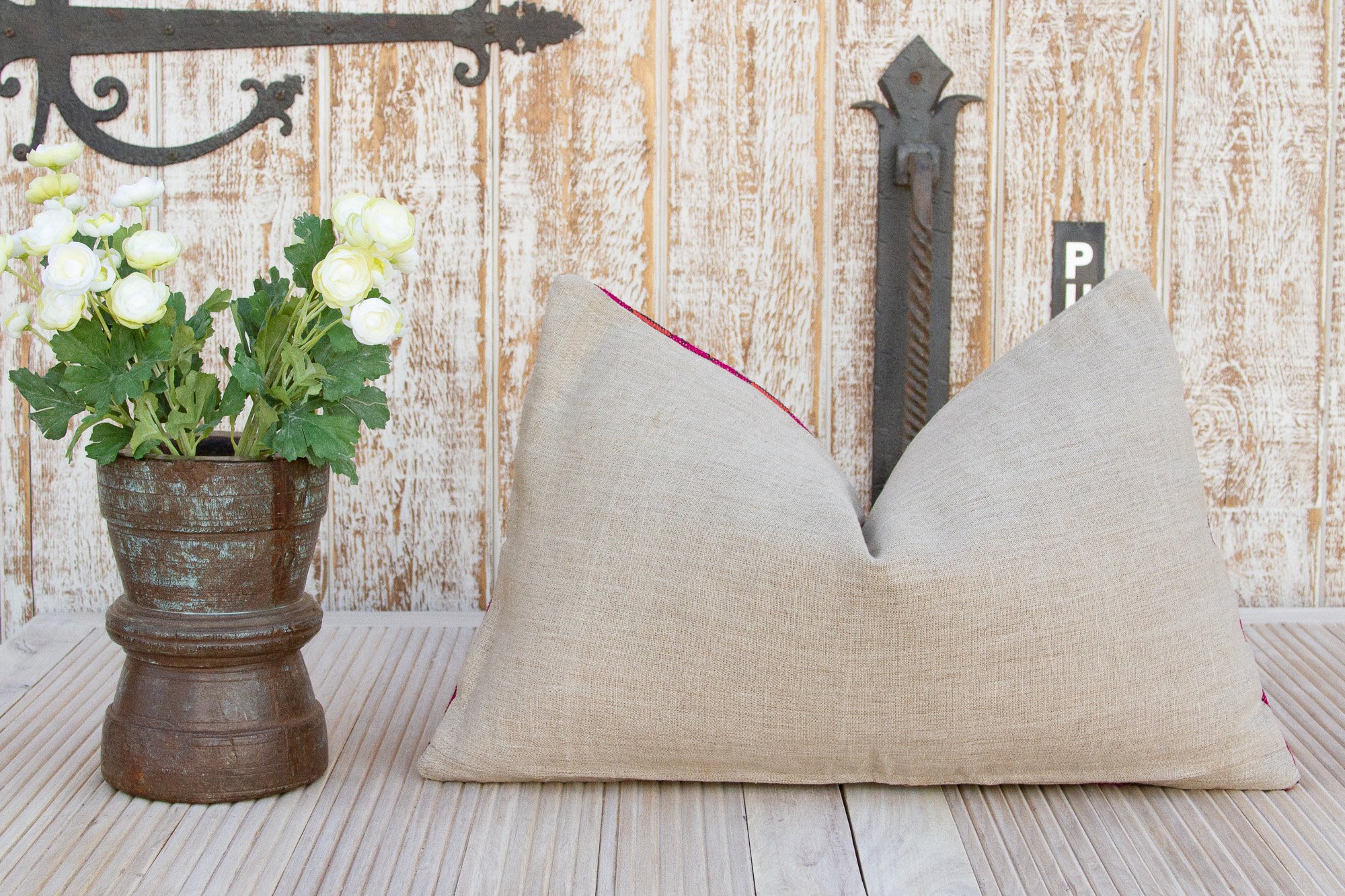 Leena Silk Embroidered Antique Pillow 7 Leena Silk Embroidered Antique Pillow