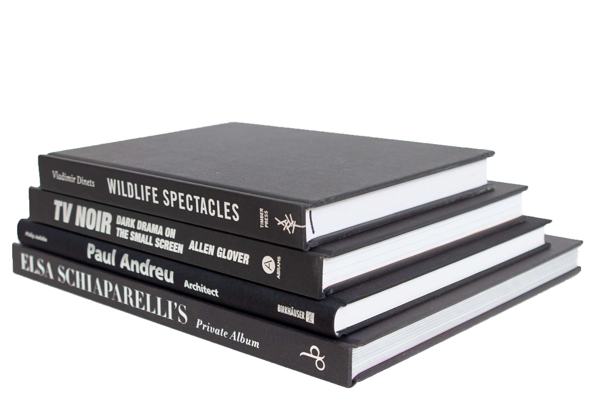 Set of 4 Modern Coffee Book Stack, Onyx/Silver 5 Set of 4 Modern Coffee Book Stack, Onyx/Silver