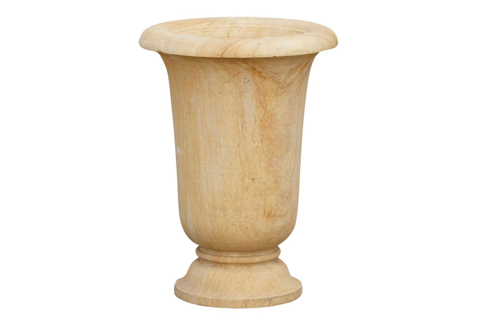 Graceful Stone Urn Shaped Tall Planter 1 Graceful Stone Urn Shaped Tall Planter