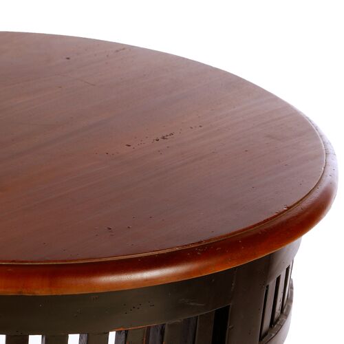 Krista Round Lamp Side Table, Walnut 3 Krista Round Lamp Side Table, Walnut