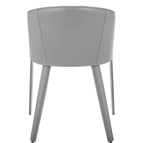 Casey Leatherette Armchair, Grey/White 5 Casey Leatherette Armchair, Grey/White