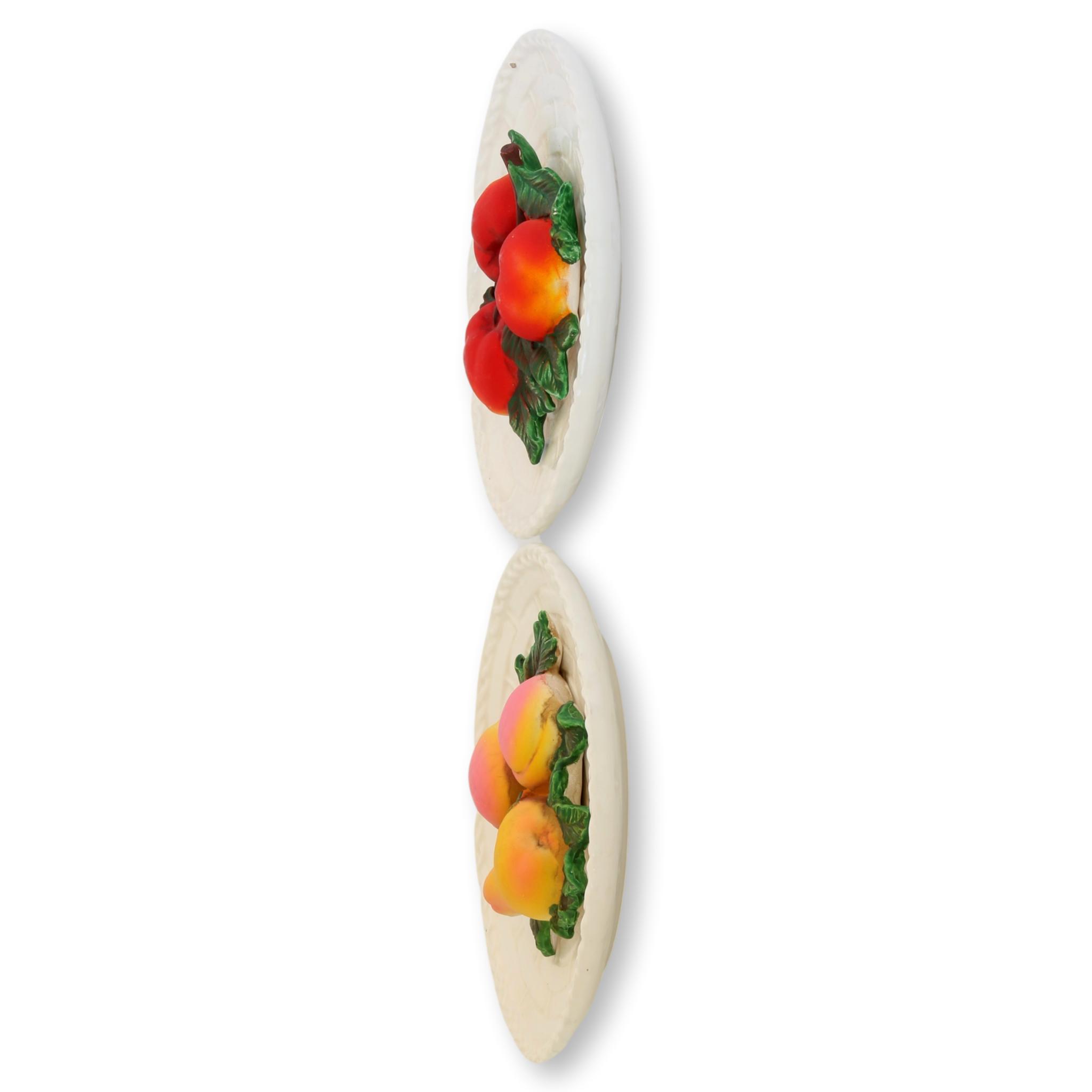 French Trompe l'Oeil Wall Plates, Pair 3 French Trompe l'Oeil Wall Plates, Pair