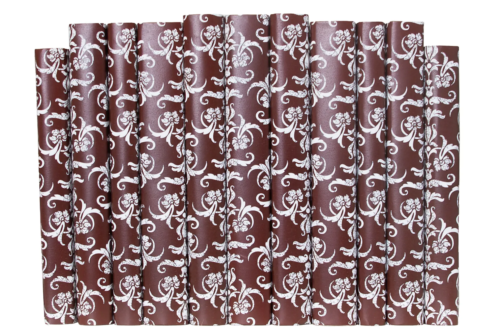 1-Foot Paper Wrapped Decorative Book Bundle, Gamet Damask 3 1-Foot Paper Wrapped Decorative Book Bundle, Gamet Damask
