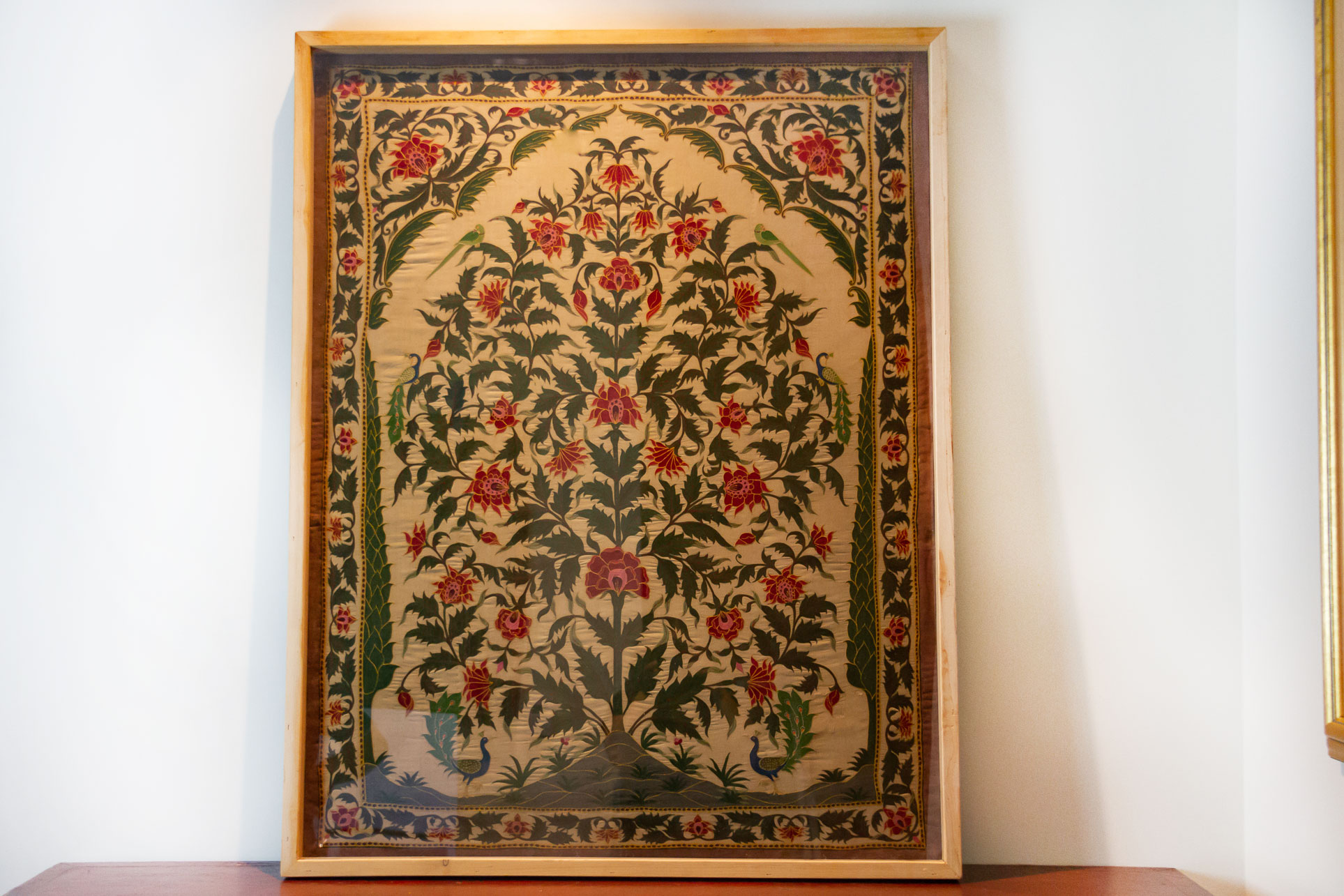 Antique Mughal Embroidered Wall Art 3 Antique Mughal Embroidered Wall Art