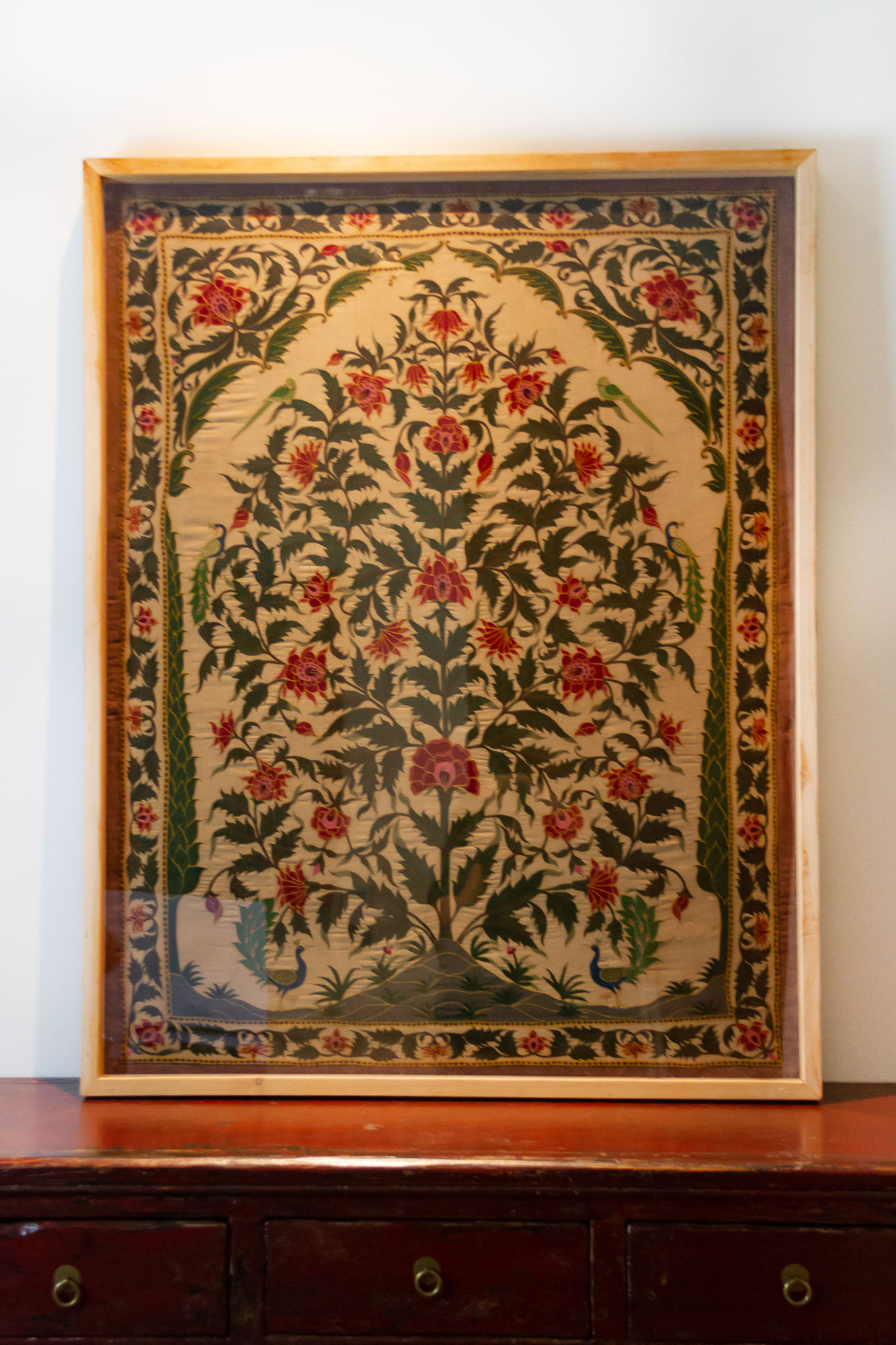 Antique Mughal Embroidered Wall Art 4 Antique Mughal Embroidered Wall Art