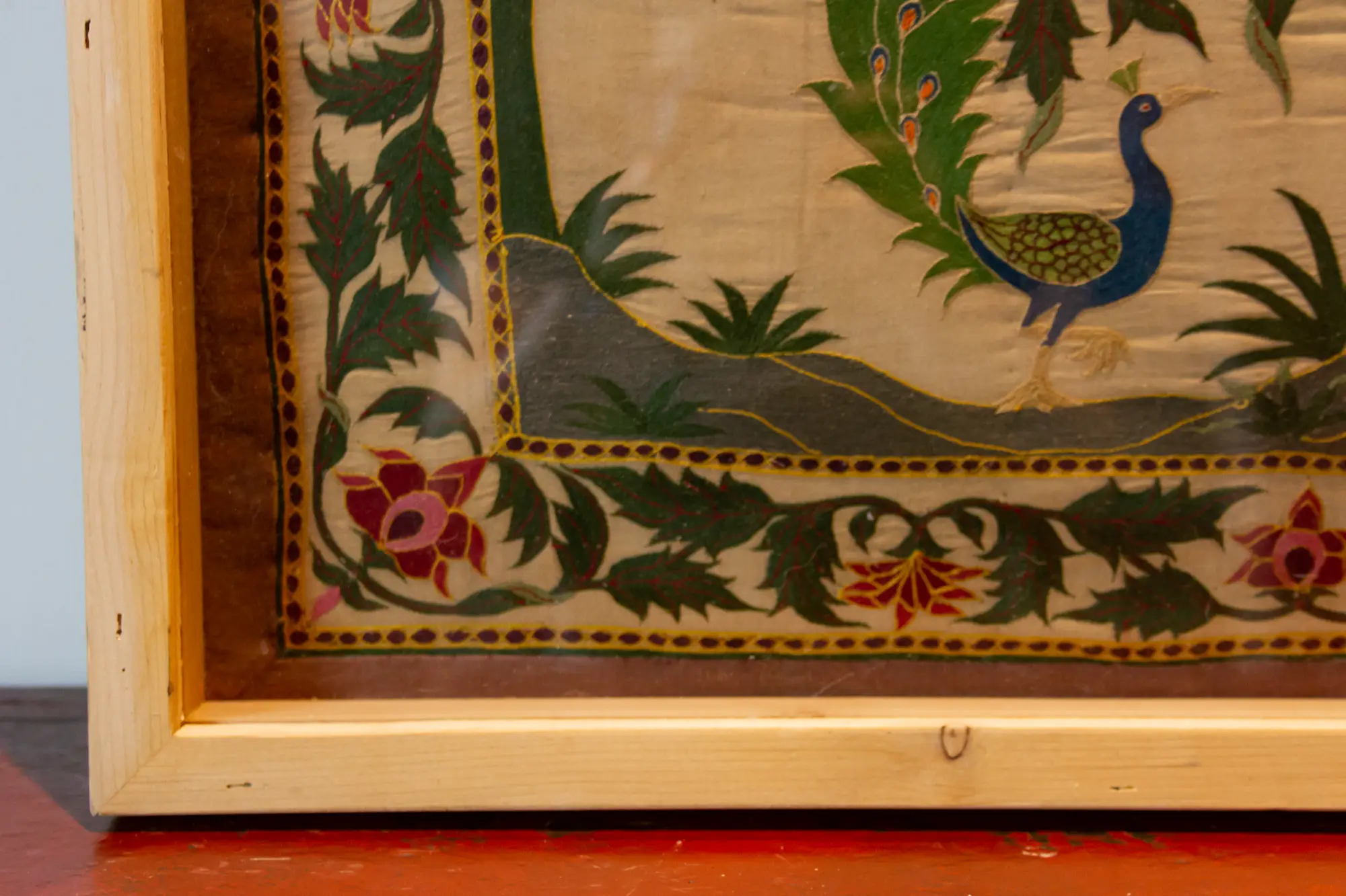 Antique Mughal Embroidered Wall Art 6 Antique Mughal Embroidered Wall Art