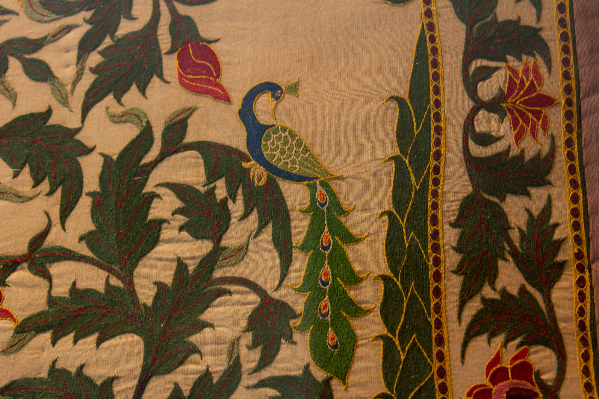 Antique Mughal Embroidered Wall Art 7 Antique Mughal Embroidered Wall Art