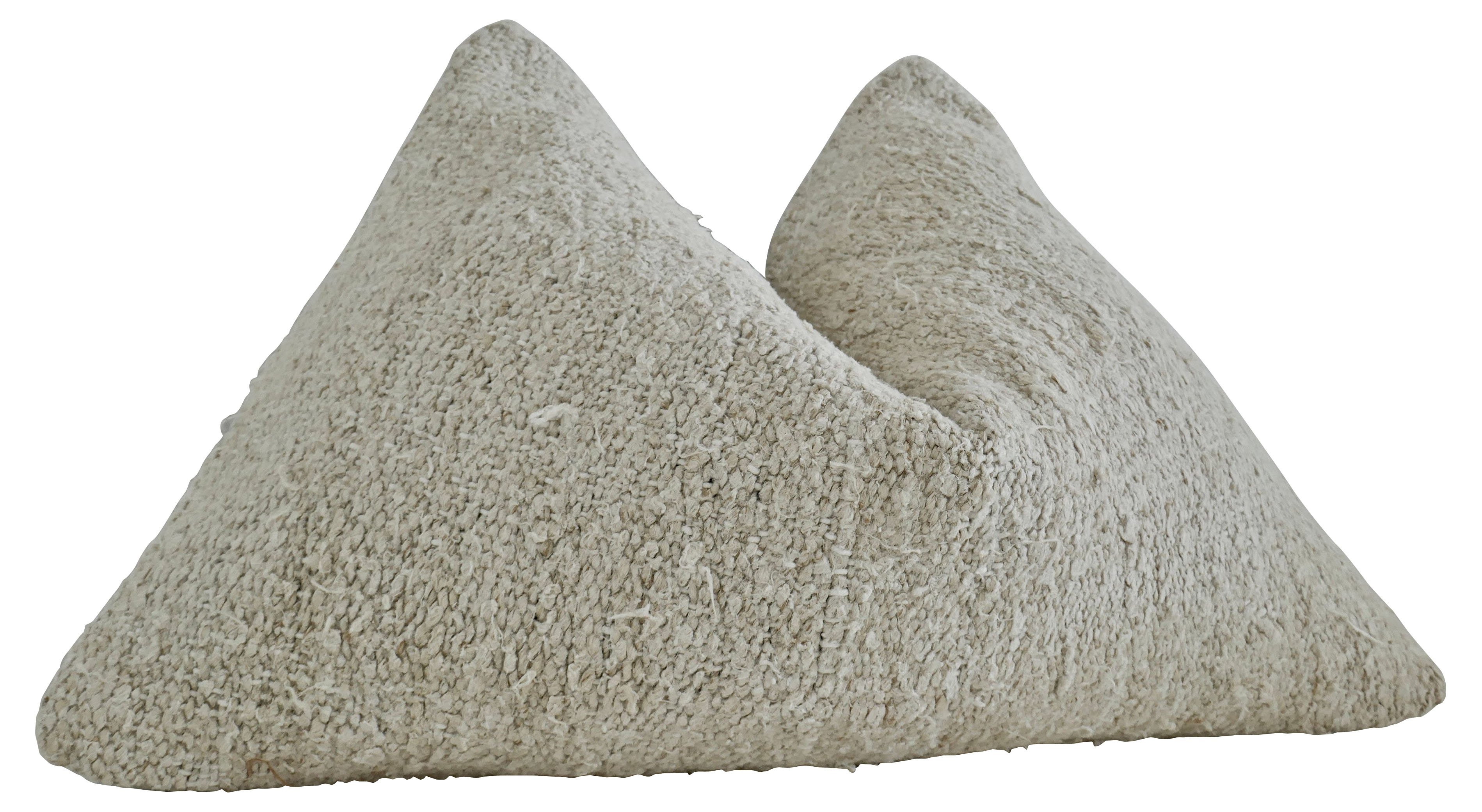 Berber Handwoven Natural Kilim Pillow 2 Berber Handwoven Natural Kilim Pillow