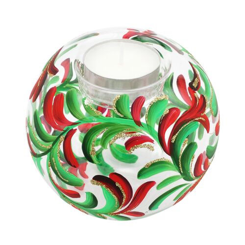 Illuminare Holiday Scroll Votive, Green