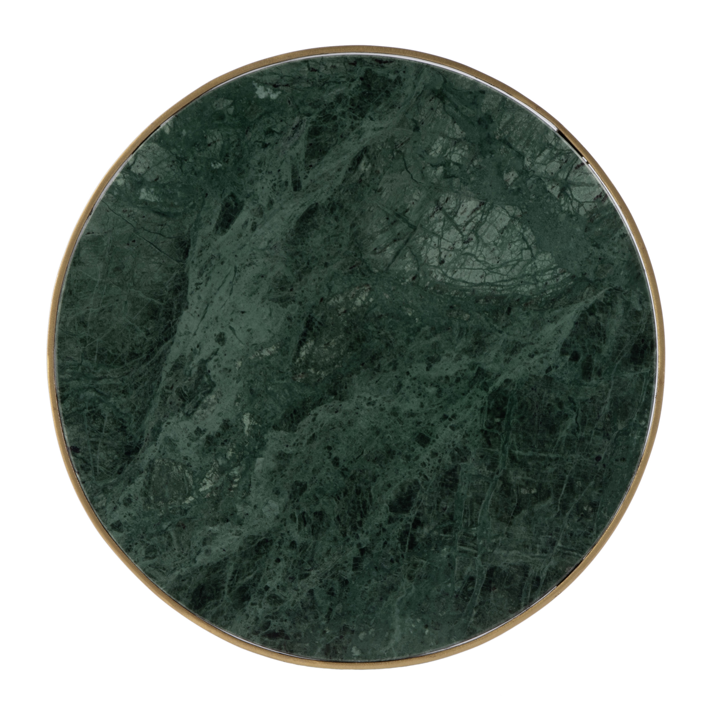 Thaddeus Round Marble Top Side Table, Green/Gold 6 Thaddeus Round Marble Top Side Table, Green/Gold