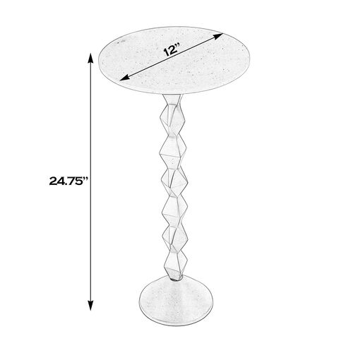 Cyrus Marble Side Table, White/Black 5 Cyrus Marble Side Table, White/Black