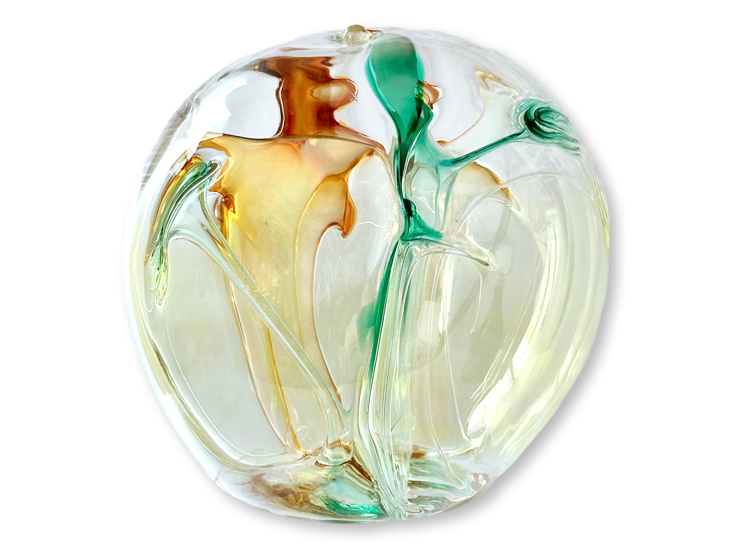 1996 Signed Peter Bramhall Glass Orb 3 1996 Signed Peter Bramhall Glass Orb