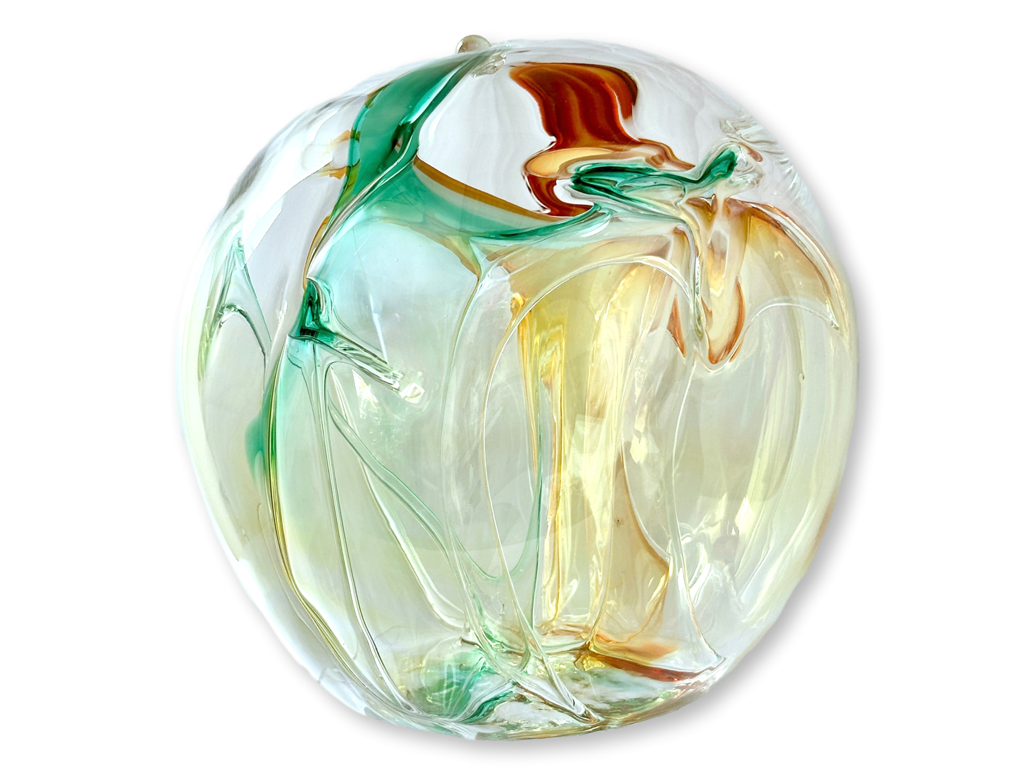1996 Signed Peter Bramhall Glass Orb 4 1996 Signed Peter Bramhall Glass Orb