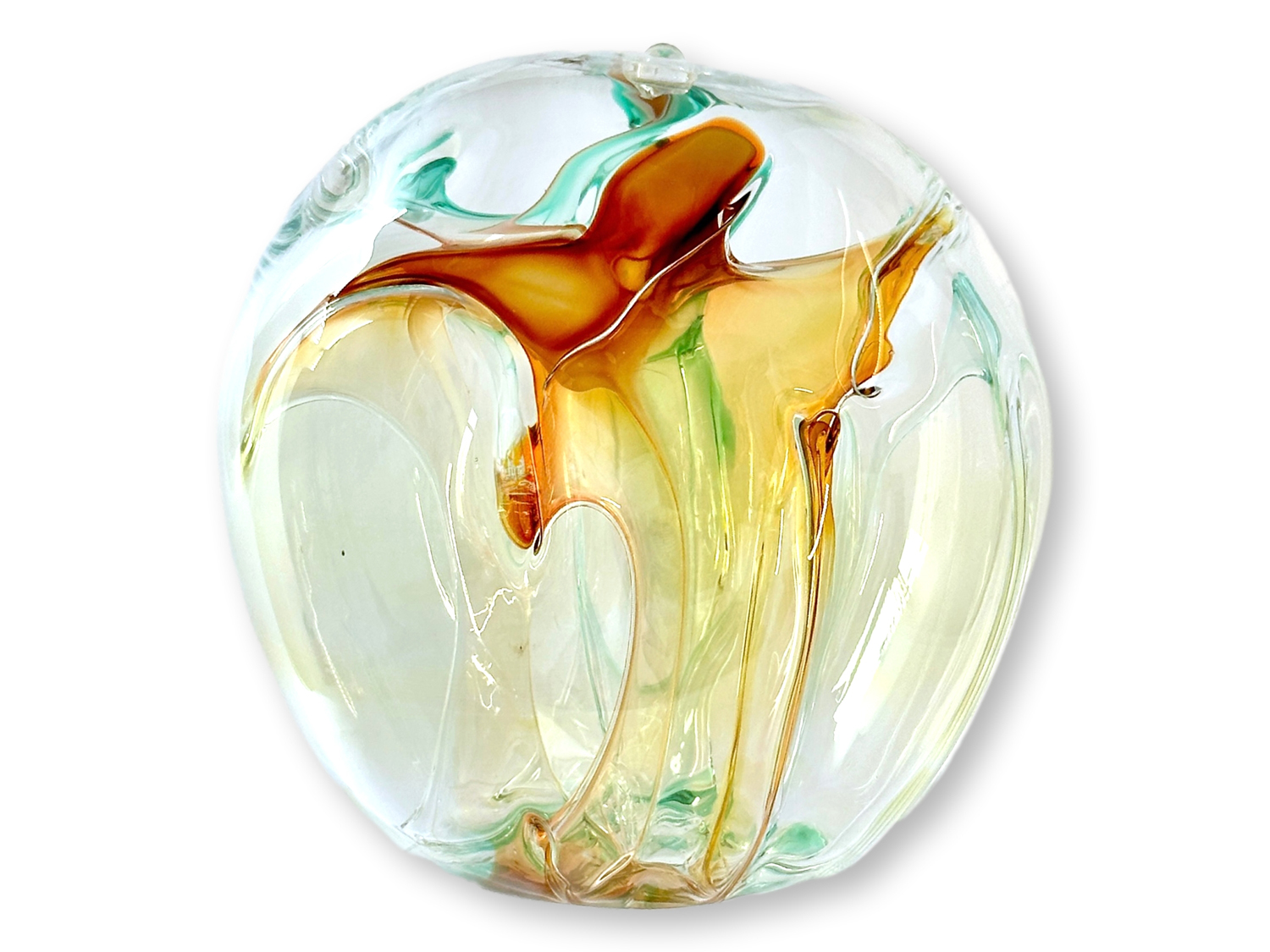 1996 Signed Peter Bramhall Glass Orb 6 1996 Signed Peter Bramhall Glass Orb