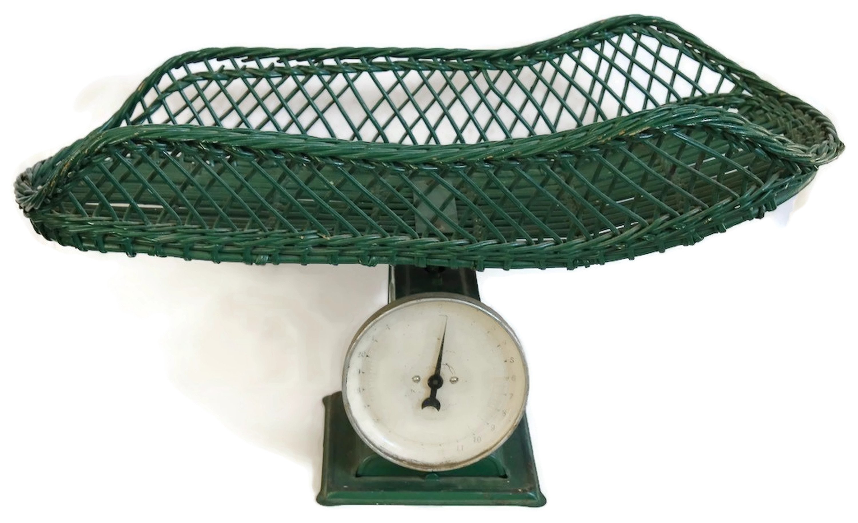 Vintage Pediatrician Wicker Baby Scale 1 Vintage Pediatrician Wicker Baby Scale