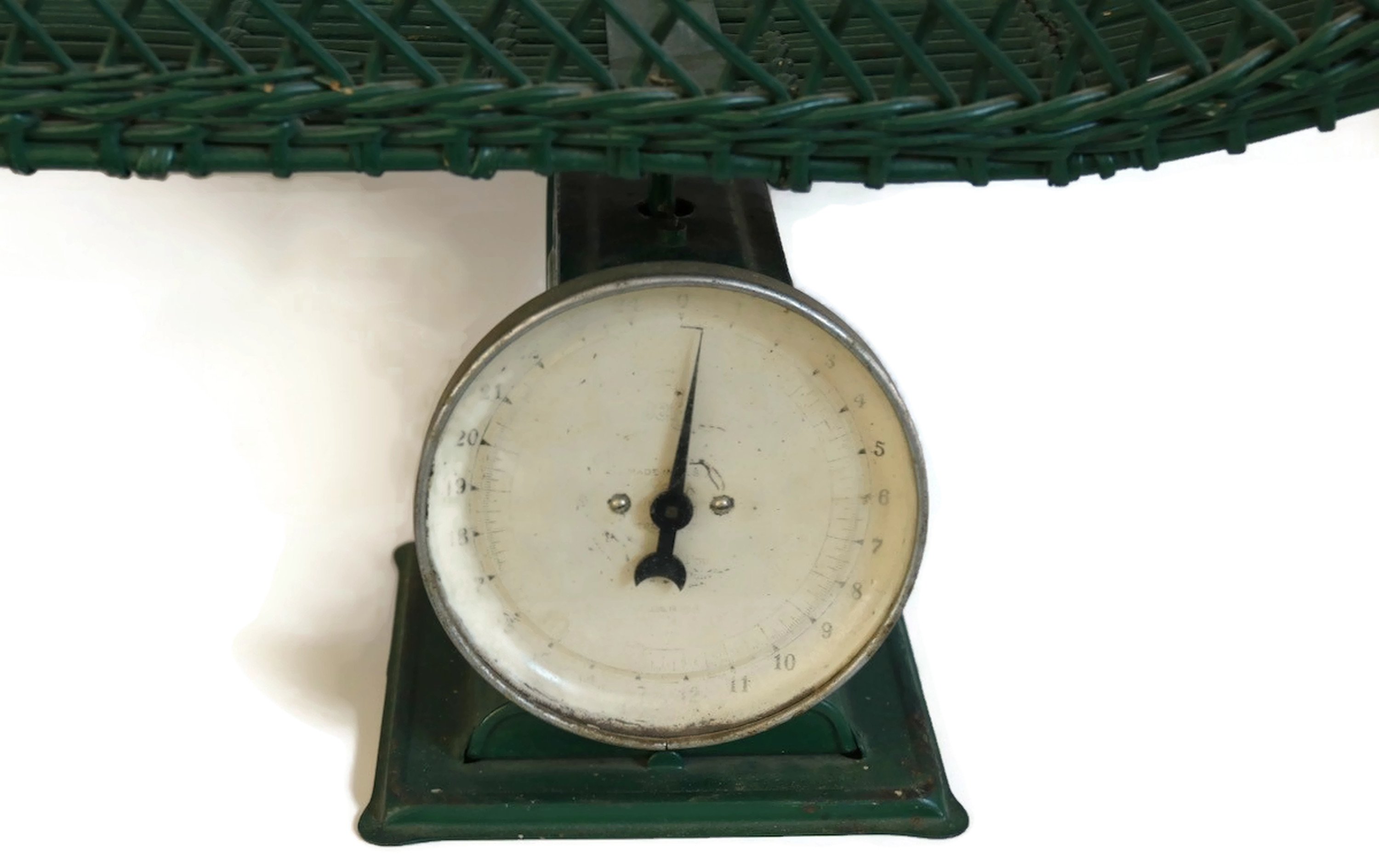 Vintage Pediatrician Wicker Baby Scale 3 Vintage Pediatrician Wicker Baby Scale