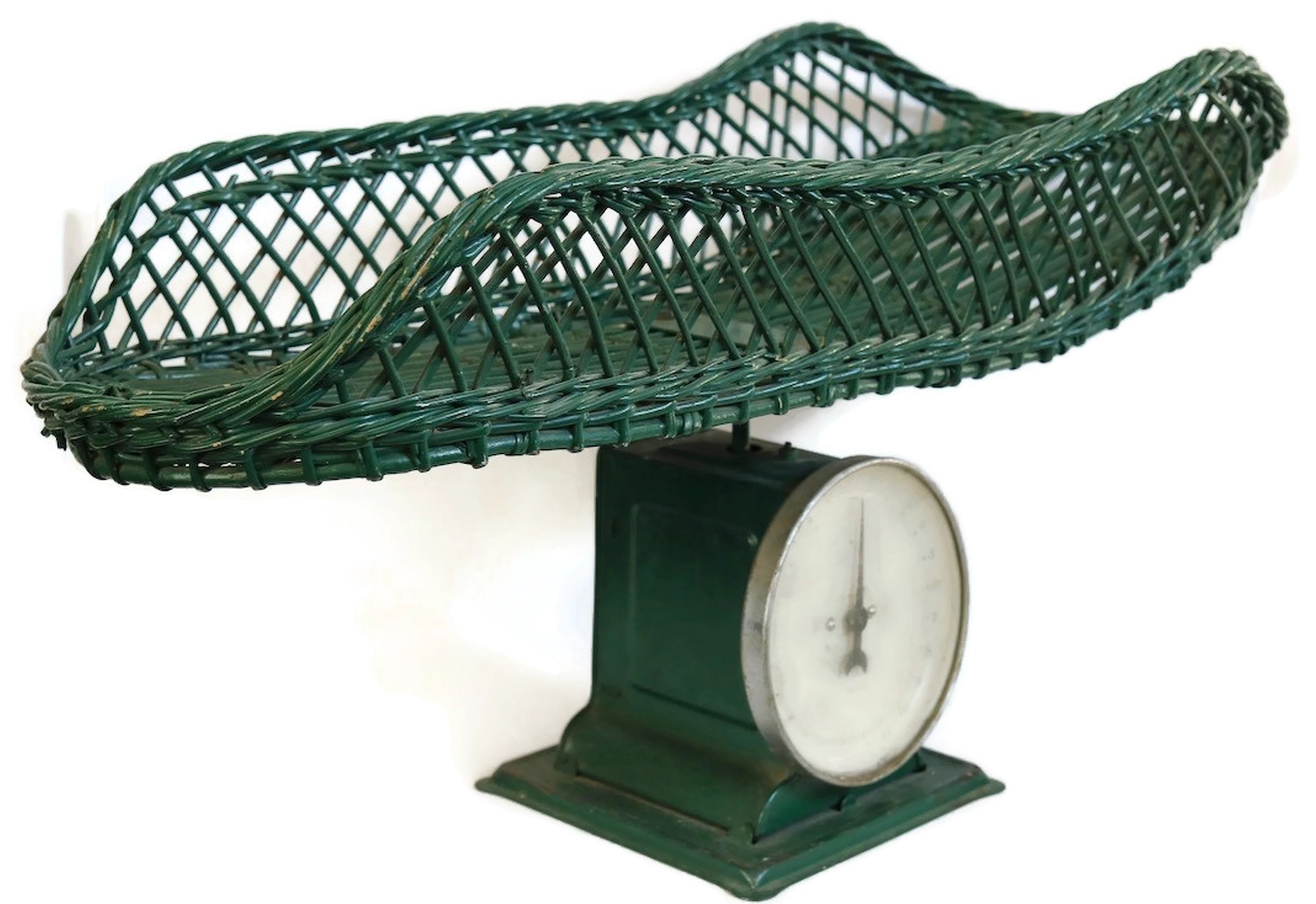 Vintage Pediatrician Wicker Baby Scale 4 Vintage Pediatrician Wicker Baby Scale